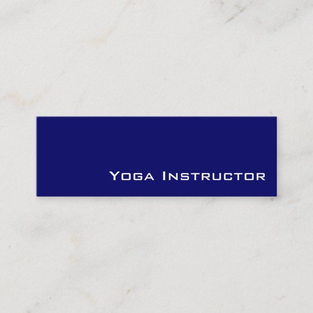 Mini Carte de visite de l'instructeur de Yoga blanc de  (Devant)