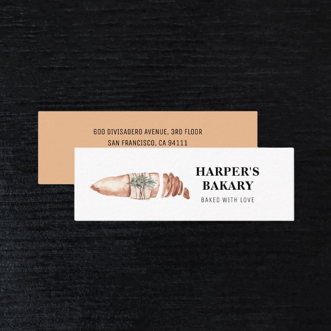 Mini Carte de visite de logo professionnel de boulanger (Créateur téléchargé)