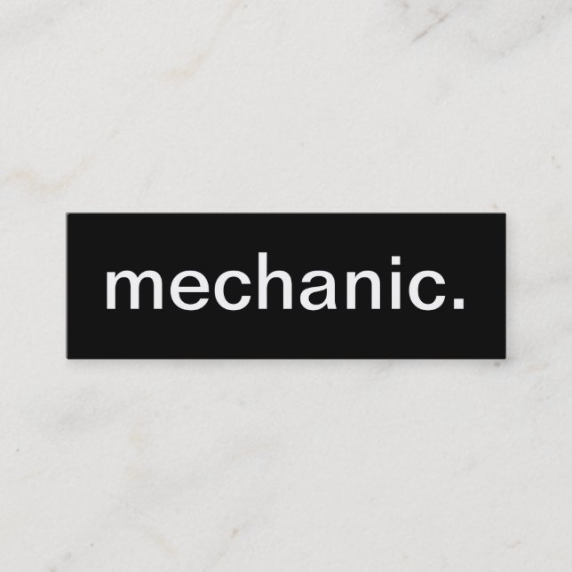 Mini Carte de visite de mécanicien (Devant)