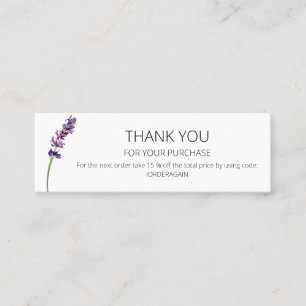 Mini Carte de visite de Merci Floral moderne