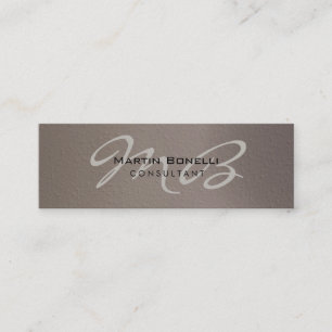 Mini Carte de visite de monogramme élégant et tendance