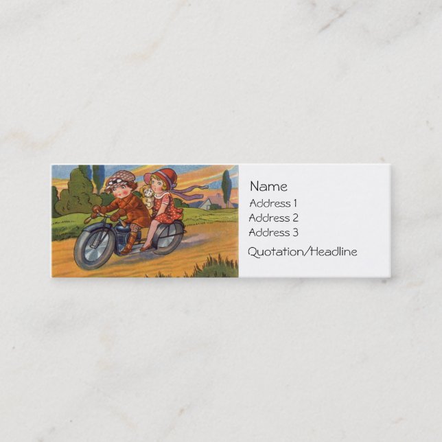 Mini Carte de visite de motocyclisme (Devant)