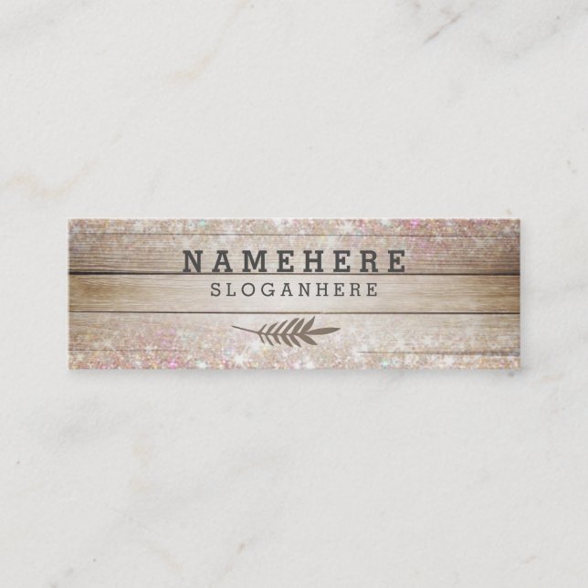 Mini carte de visite de parties scintillantes en (Devant)