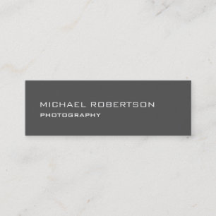 Mini Carte de visite de photographe Grey tendance Slim