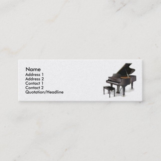 Mini Carte de visite de piano (Devant)