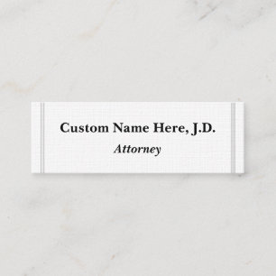 Mini Carte de visite de procureur simple et minimaliste
