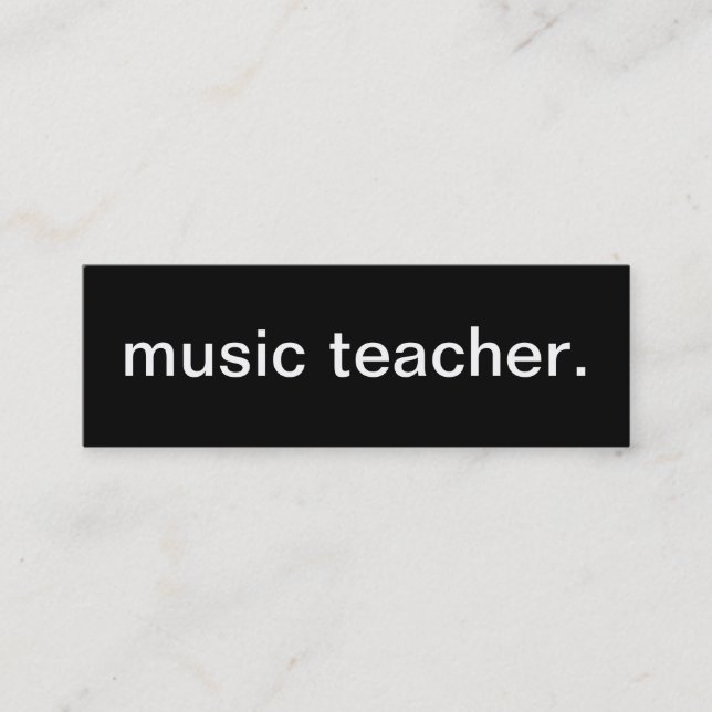 Mini Carte de visite de professeur de musique (Devant)