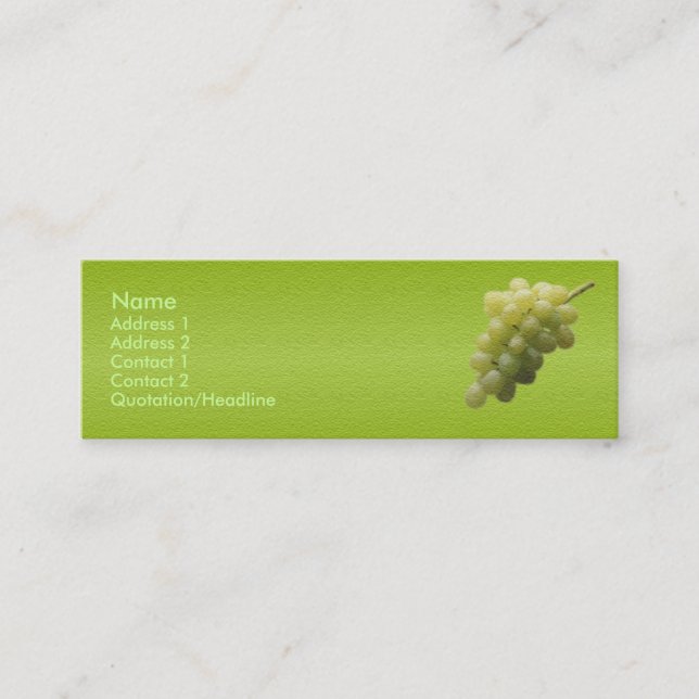 Mini Carte de visite de raisins (Devant)