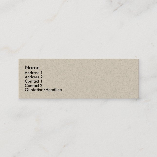 Mini Carte de visite de recyclage (Devant)