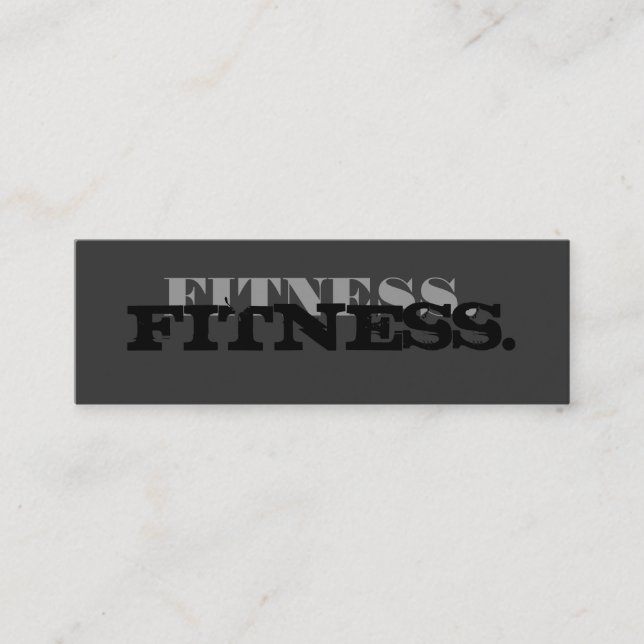 Mini Carte de visite de remise en forme gris pâle maigr (Devant)