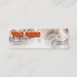 Mini carte de visite de rétros ronds