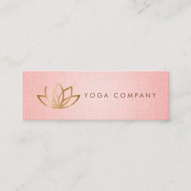 Mini Carte de visite de rose d'instructeur de yoga de (Devant)