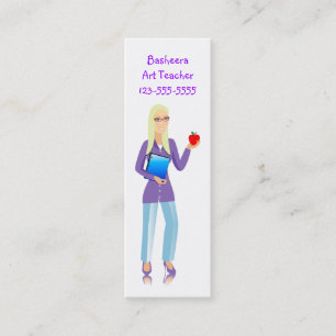 Mini Carte de visite de signet pour le professeur