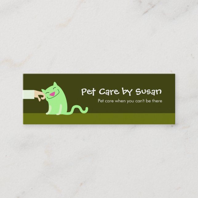 Mini Carte de visite de soins pour animaux domestiques (Devant)
