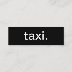 Mini Carte de visite de taxi