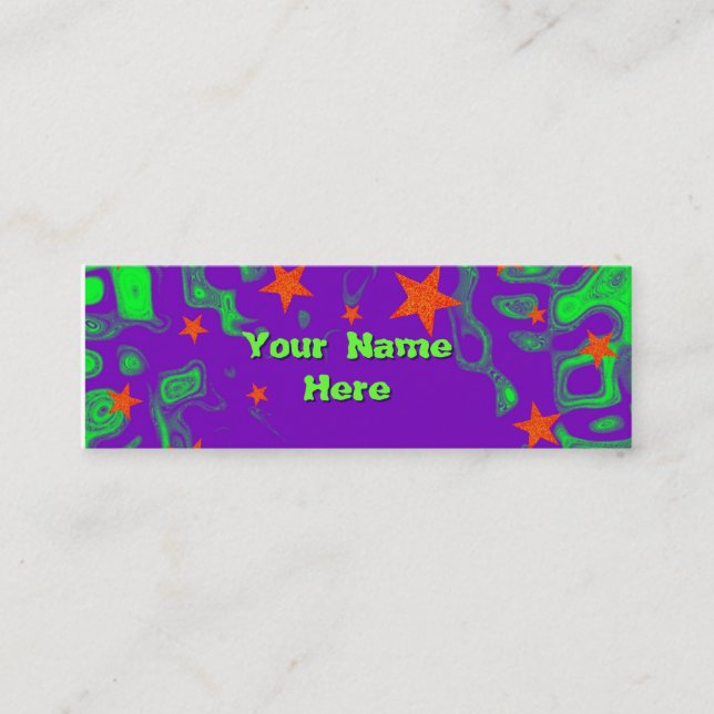 Mini Carte de visite de texte avant orthodépendant vert (Devant)