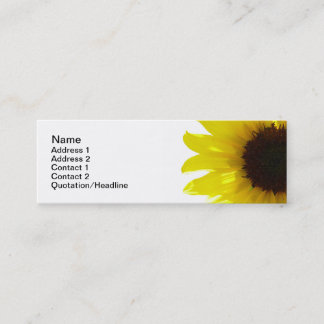 Mini Carte de visite de tournesol