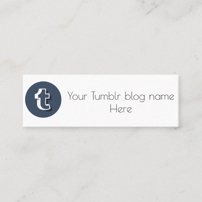 Mini carte de visite de tumblr (Devant)