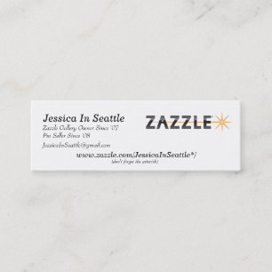 Mini Carte de visite de Zazzle