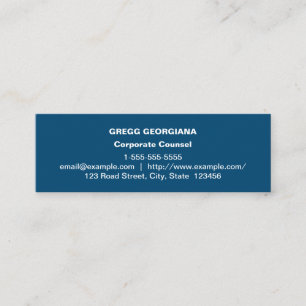 Mini Carte de visite d'entreprise de base bleu-foncé