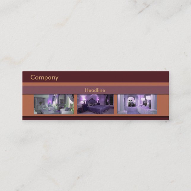 Mini Carte de visite d'entreprise de décoration d'intér (Devant)