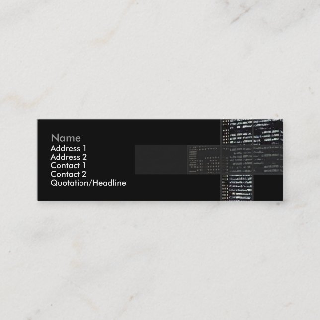 Mini Carte de visite des bâtiments de bureau (Devant)