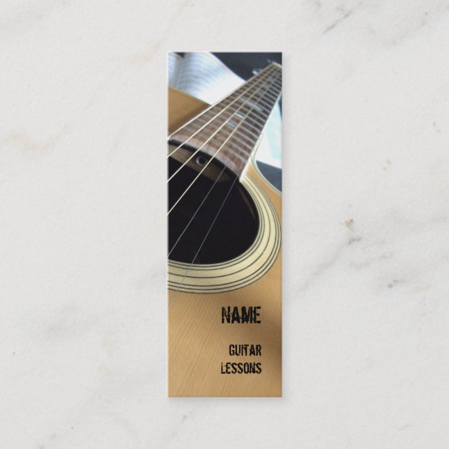 Mini Carte de visite des leçons de guitare (Devant)