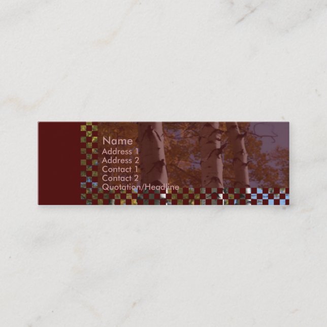 Mini Carte de visite des oiseaux (Devant)