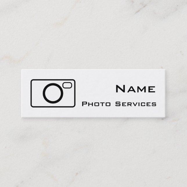 Mini Carte de visite des services photo (Devant)
