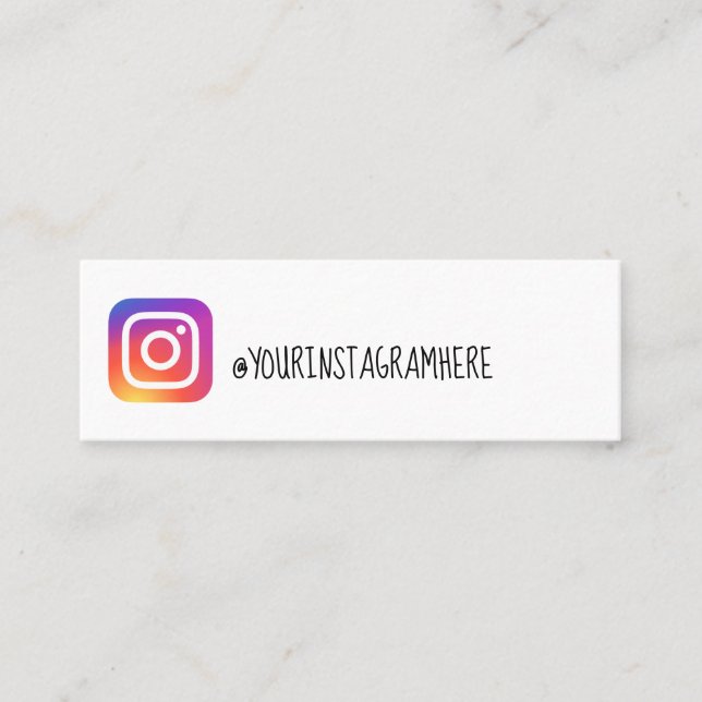 Mini carte de visite d'instagram (Devant)