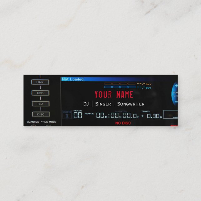 Mini Carte de visite DJ version 2 (Devant)