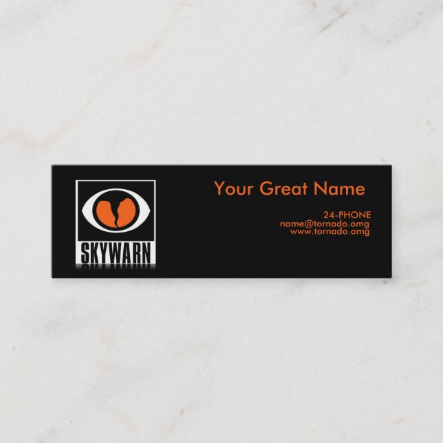 Mini Carte de visite d'observateur de tempête de (Devant)
