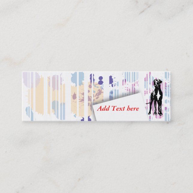 Mini Carte de visite Dogge (Devant)