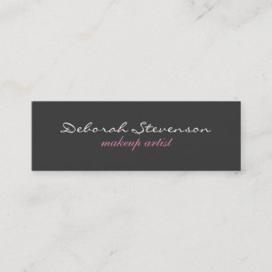 Mini Carte de visite double face gris mince unique