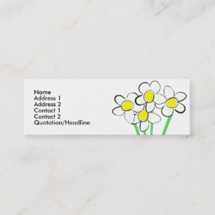 Mini Carte de visite drôle de marguerite