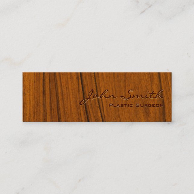 Mini Carte de visite du chirurgien en plastique Wood Gr (Devant)