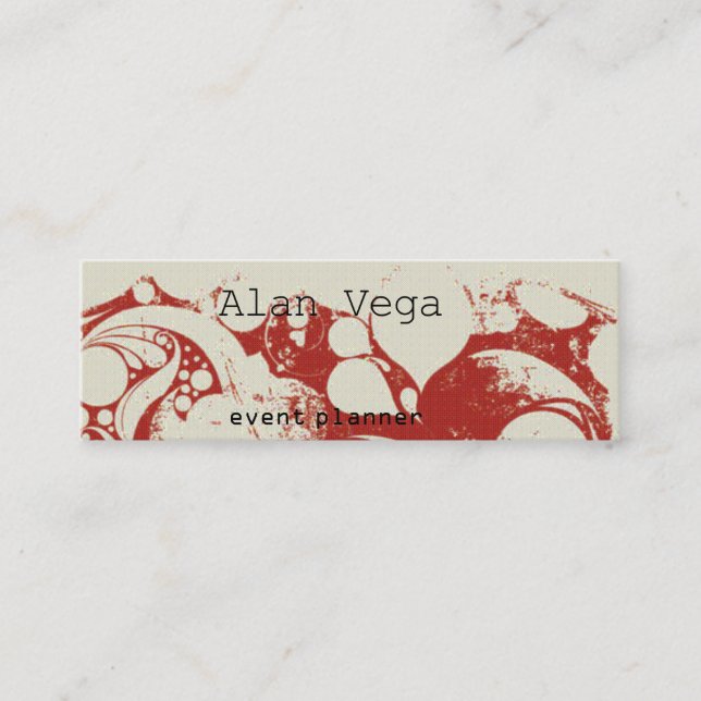 Mini Carte de visite élégant (Devant)