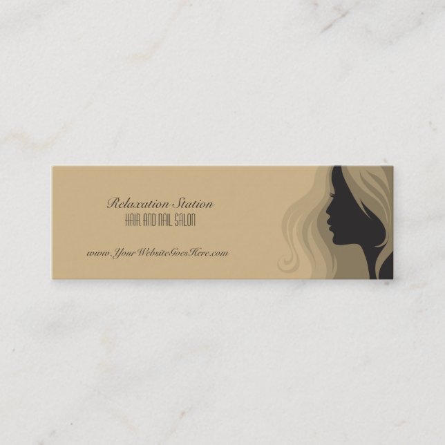 Mini Carte de visite élégant à la mode de spa de salon (Devant)