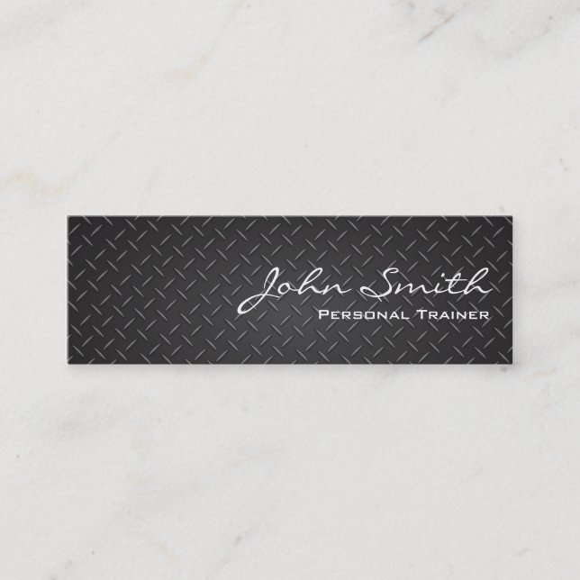 Mini Carte de visite en acier industriel d'entraîneur (Devant)