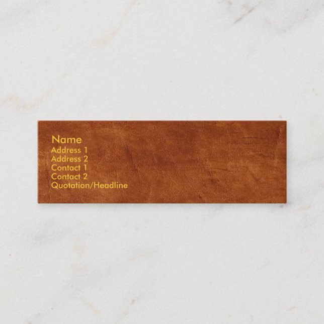 Mini Carte de visite en cuir Brown (Devant)