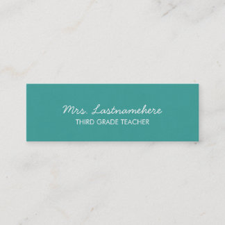Mini Carte de visite enseignant moderne et simple