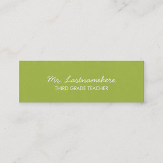 Mini Carte de visite enseignant moderne et simple