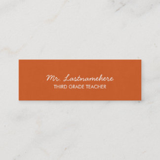 Mini Carte de visite enseignant moderne et simple