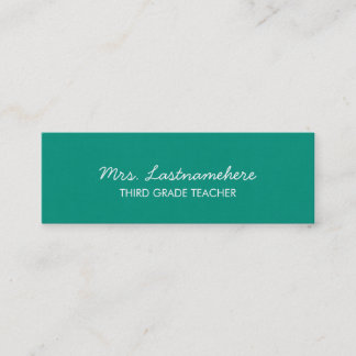 Mini Carte de visite enseignant moderne et simple