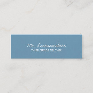 Mini Carte de visite enseignant moderne et simple