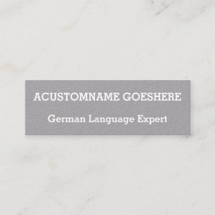 Mini Carte de visite expert en langue allemande personn