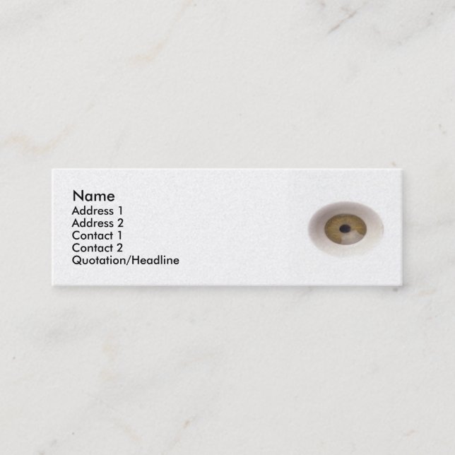 Mini Carte de visite Eyeball (Devant)