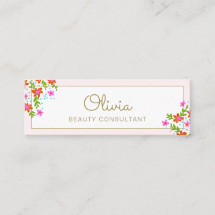 Mini Carte de visite floral mou