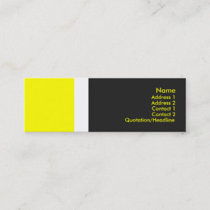 Mini Carte de visite frontalier jaune