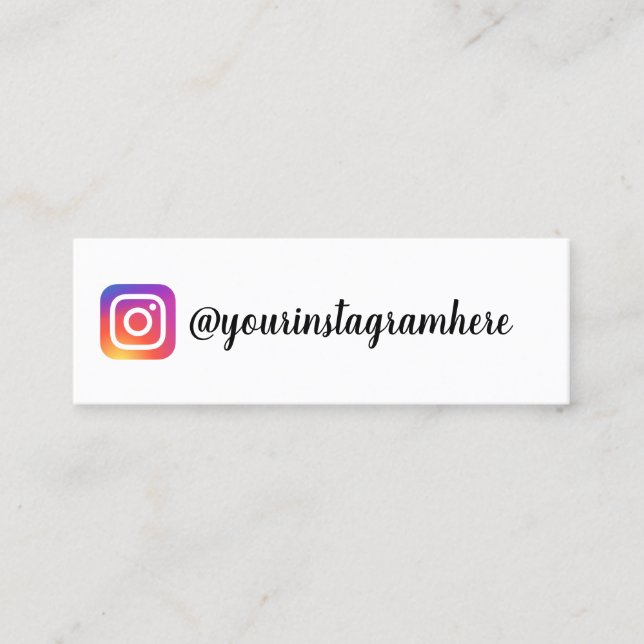 Mini carte de visite instagram (Devant)